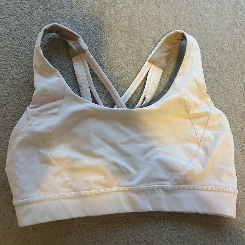 Women's Cream Sports Bra